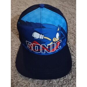 Sonic Youth Hat Cap Snap Back Adjustable Blue White Pre-Owned HT15+90